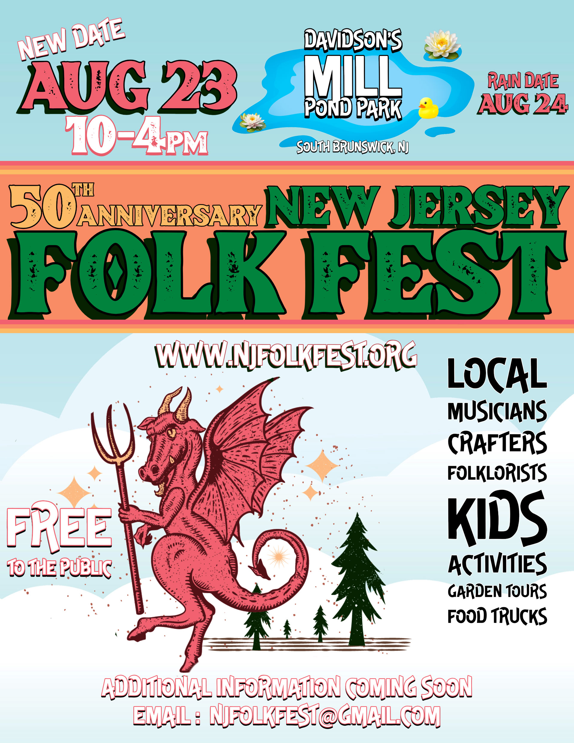NEW DATE & SITE: New Jersey Folk Festival